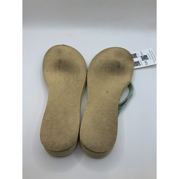 J. Crew Blue/Tan Wedge Thong Sandals, Size 8.5 - Picture 8 of 8